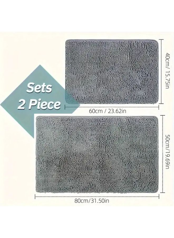 Dark Gray Quick Dry Absorbent Non Slip Dog Mud Mat 80cmx50cm - Image 2