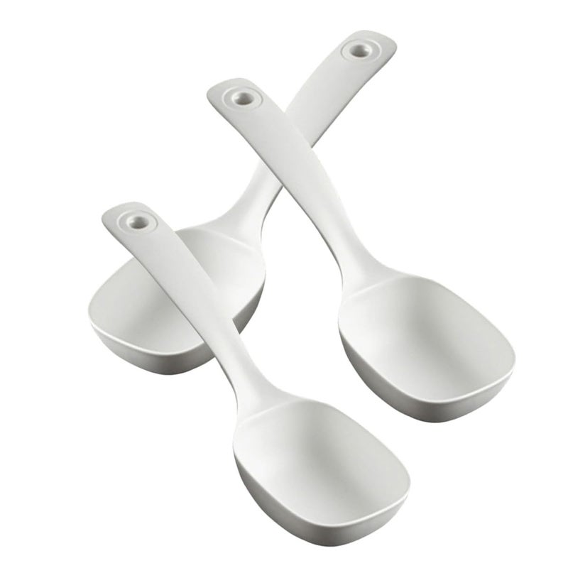 Large Kitchen Soup Ladles Set of 3 Long Handle Serving Spoons for Canteen - Image 2