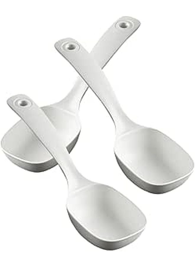Large Kitchen Soup Ladles Set of 3 Long Handle Serving Spoons for Canteen - Image 1