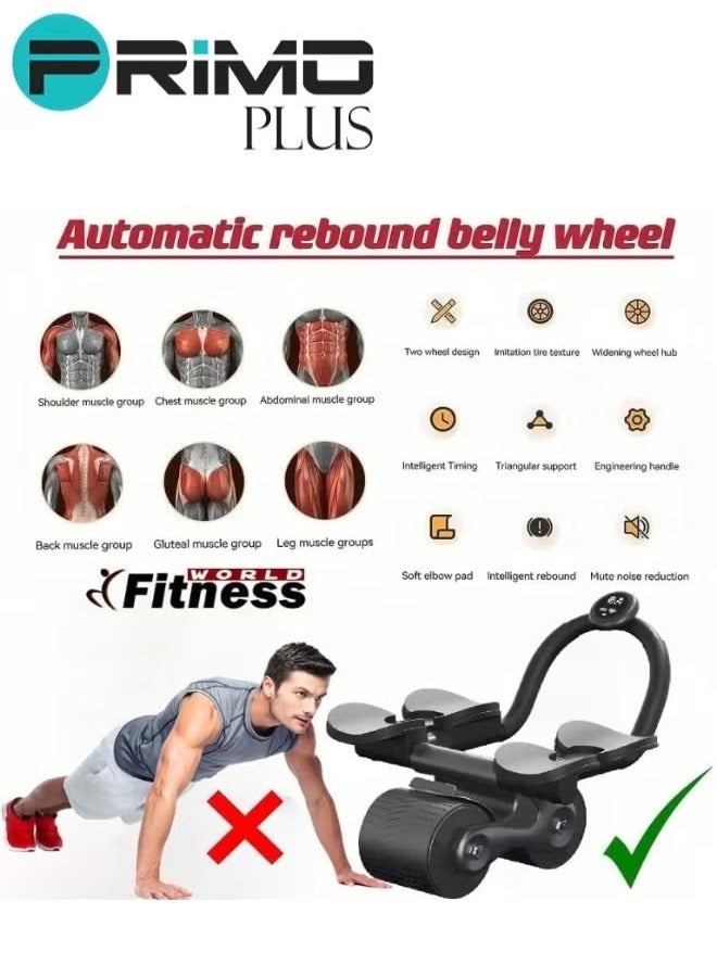 PRIMO PLUS Abdominal Roller With Occasional Elbow Support And Mobile Holder, For Home Fitness - Image 5