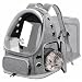YUNLINLI Breathable Cat Bubble Backpack Large Space Pet Carrier Backpack Expandable for Kitty Dog Foldable Airline Approved Cat Backpack Transparent PetTravel Backpack Up to 20 lbs Green Grey - Image 1