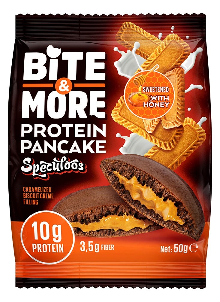 Bite & More Protein Pancake 50 G Speculoos Flavour 10g Protein High In Fibers 