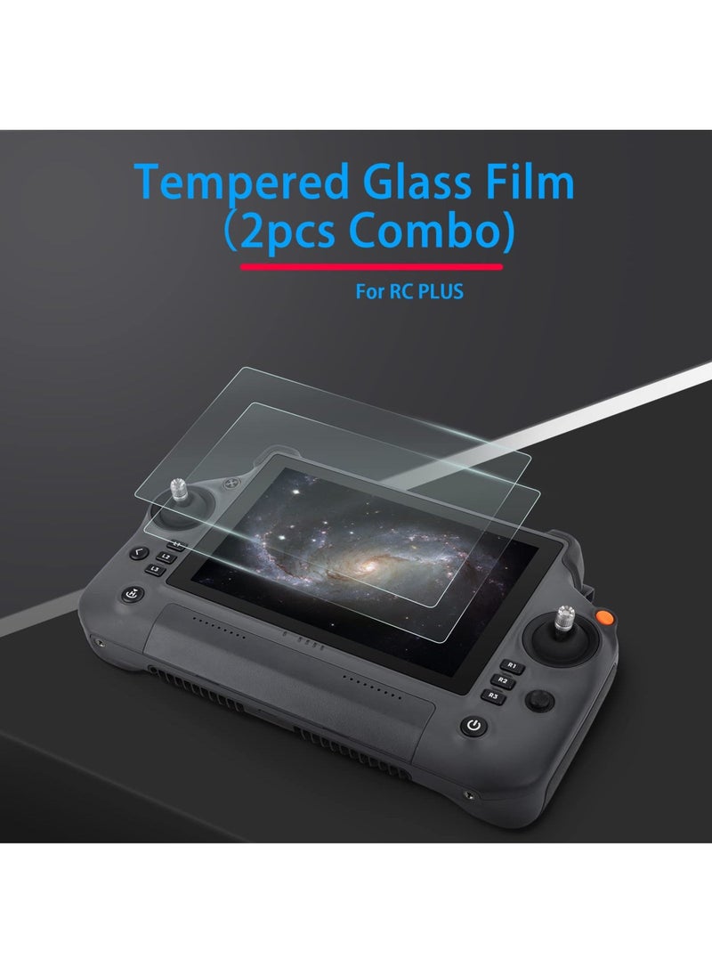 SYOSI - SYOSI RC Plus Controller Screen Protective Film for DJI Inspire 3 Camera Drone Remote Control, Set of 2 9H Hardness Anti-Scratch Tempered Glass Screen Protector RC Quadcopter Accessories - Image 1