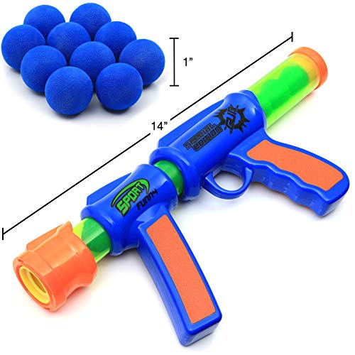 Kiddie Play Toy Foam Blasters & Guns Atomic Power Popper Ball Guns for Kids Air Shooter with Foam Balls (Pack of 2 Guns) - Image 5
