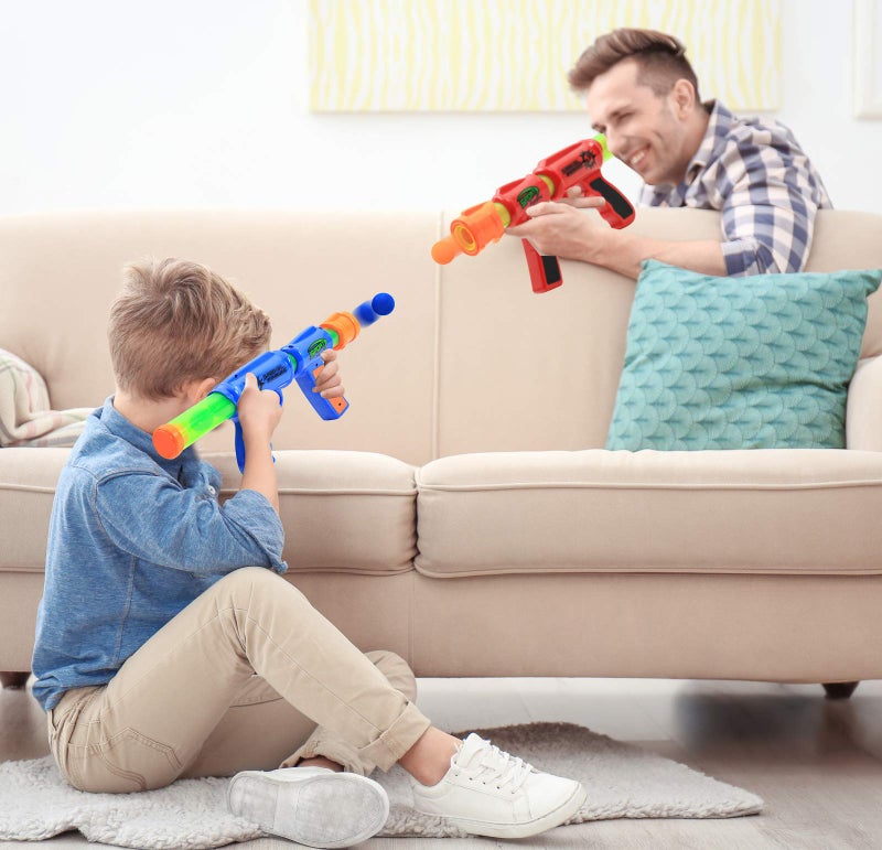 Kiddie Play Toy Foam Blasters & Guns Atomic Power Popper Ball Guns for Kids Air Shooter with Foam Balls (Pack of 2 Guns) - Image 2