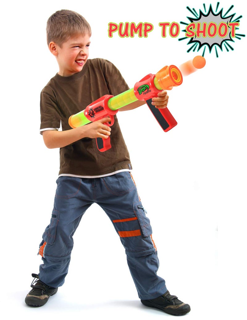 Kiddie Play Toy Foam Blasters & Guns Atomic Power Popper Ball Guns for Kids Air Shooter with Foam Balls (Pack of 2 Guns) - Image 4