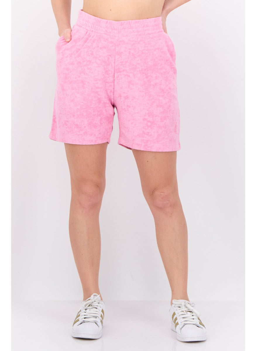 Juicy Couture Women Pull On Embroidered Logo Basic Shorts, Pink  - Image 1