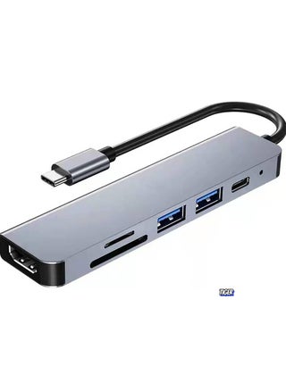 6-in-1 USB C Hub Type C to HDMI 4K Adapter with 2 USB 3.0 Ports, SD/TF Card Reader, 100W USB-C Power Delivery – Aluminium, Compatible with MacBook Pro/Air, XPS, Dell, HP & More - pzsku/Z8908F5118669EE67B9F7Z/45/_/1736237090/abc336ff-1b51-49a0-815c-55cbae747c03