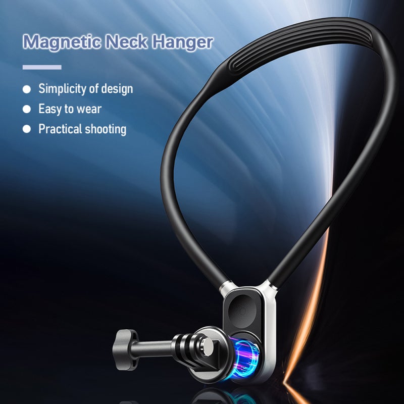 Magnetic POV Neck Holder Mount Necklace Mount Chest Holder with Phone Clip Vertical Mount & GoPro Adapter Compatible with GoPro 12/11/10/9/8/7 Insta360 DJI Osmo Action Cameras - Image 5