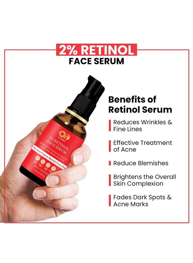 CO LUXURY 2% Retinol & Pomegranate Anti Ageing Serum for Face| Boosts Collagen | Reduces Fine Lines & Wrinkles| For Mature, Combination & Dry Skin | Fights Signs of Ageing, 30ml - Image 4