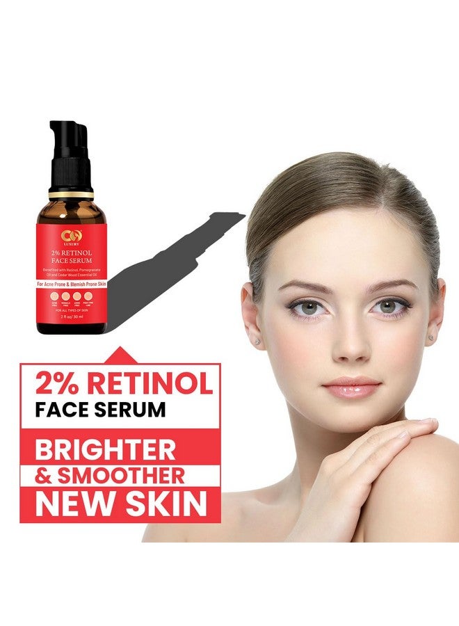 CO LUXURY 2% Retinol & Pomegranate Anti Ageing Serum for Face| Boosts Collagen | Reduces Fine Lines & Wrinkles| For Mature, Combination & Dry Skin | Fights Signs of Ageing, 30ml - Image 5