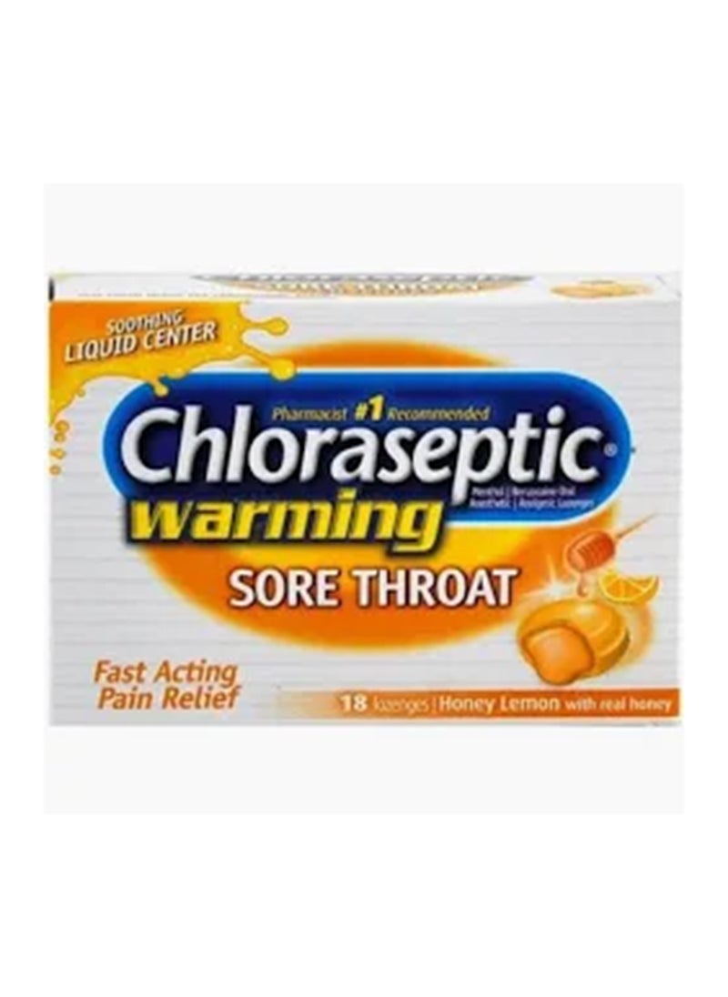Chloraseptic Sore Throat Lozenges Liquid Center, Honey Lemon-18'S[3X6'S Blisters]  - Image 2