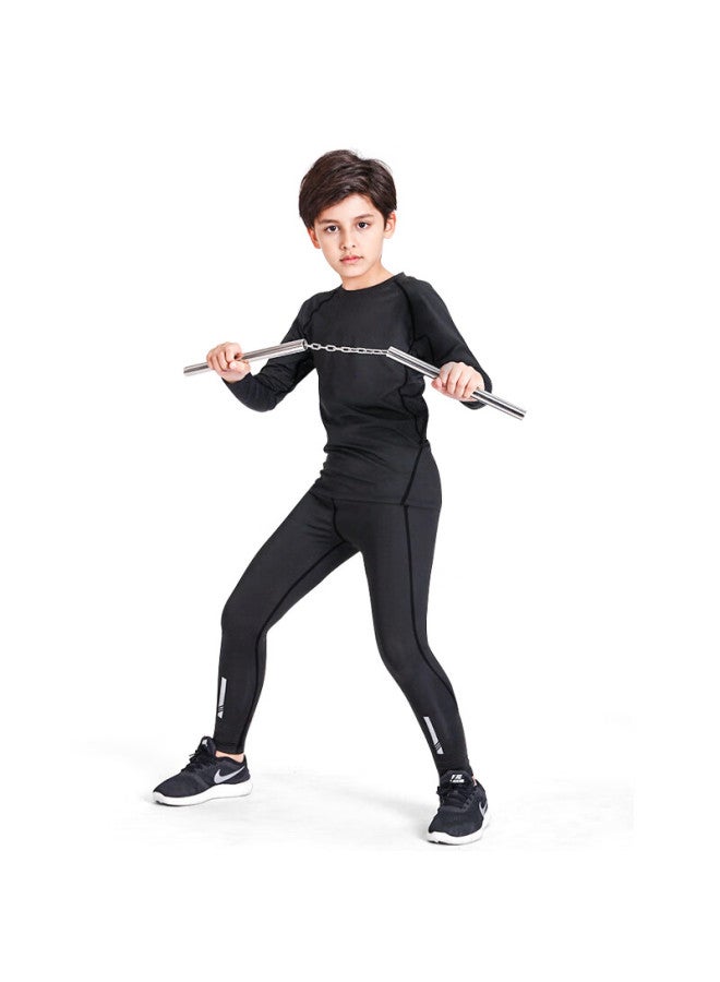 FANDIMU Vandimu Kids Sports Set Youth Training Jersey Long Sleeve Base Shirt Primary And Secondary School Running Shirt Badminton Shirt - Image 4