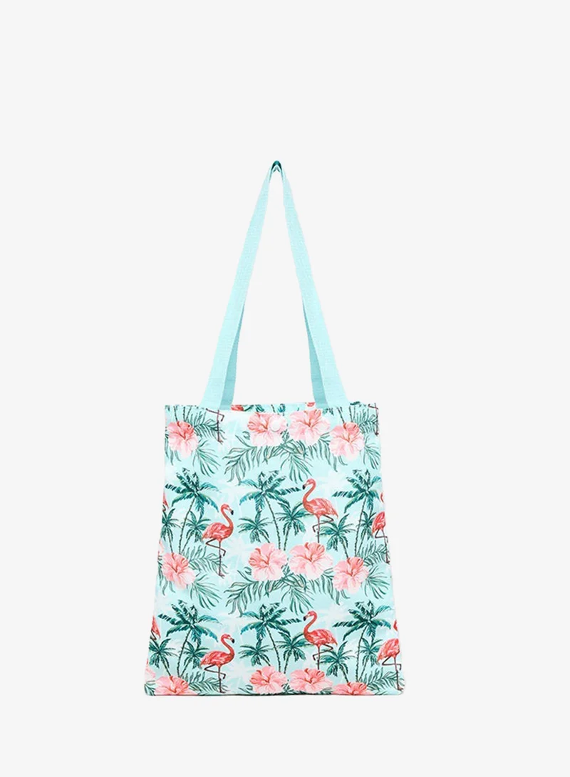 Printed Canvas Shoulder Bag
