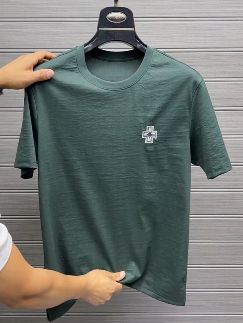 New Top T-Shirt Hong Kong Style Short-Sleeved Summer Loose Washing Men'S Casual All-Match Fashion Trendy Simple Style - Image 4