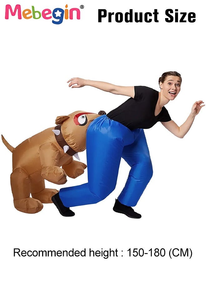 MEBEGIN Puppy Biting Inflatable Suit, Funny Dog Inflatable Costume with Blower and Battery Case, Animal Safari Costume, Funny Blow up Pretend Toy Costume for Dess up Parties, Festivals and Cosplay Games, Suitable 150-180cm Height, 4 AA Batteries Required(Not Included)  - Image 4
