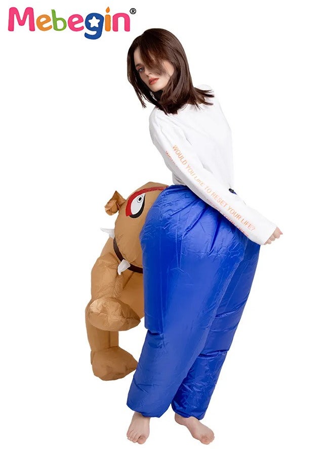 MEBEGIN Puppy Biting Inflatable Suit, Funny Dog Inflatable Costume with Blower and Battery Case, Animal Safari Costume, Funny Blow up Pretend Toy Costume for Dess up Parties, Festivals and Cosplay Games, Suitable 150-180cm Height, 4 AA Batteries Required(Not Included)  - Image 5