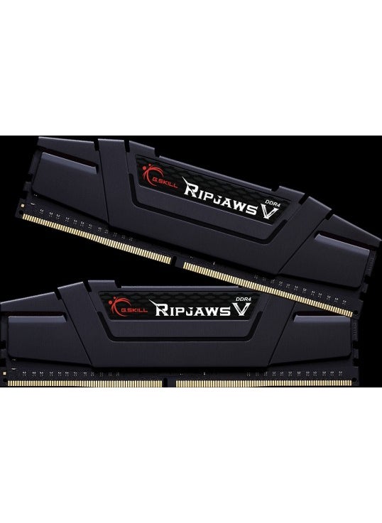 G.Skill - شريحة رام ريبجاوز V سوداء 16جيجابايت (2x8جيجابايت) 3200ميجاهرتز DDR4 (F4-3200C16D-16GVKB) - Image 1