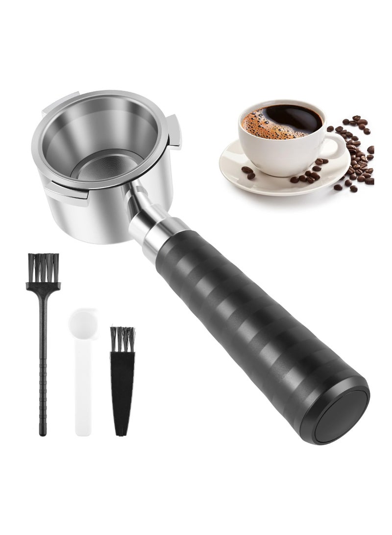 SYOSI 51mm Stainless Steel Bottomless Portafilter for Espresso, Bottomless 3 Ears Espresso Portafilter with Filter Basket Espresso Portafilter Compatible with ec680 ec685 Coffee Machine Espresso Shots - Image 1