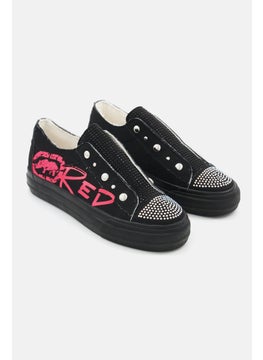 Women Poppy158L Slip On Casual Shoes, Black