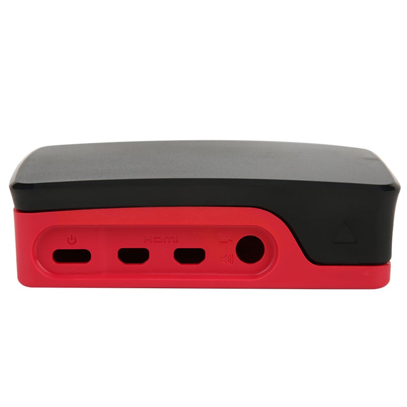 ABS Case Protective Shell Snap In Slot Accurate Hole Corrosion Resistance for Raspberry Pi 4B(Black Red ) - Image 2