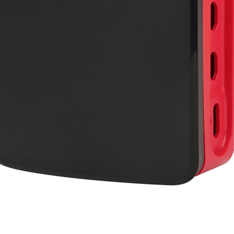 ABS Case Protective Shell Snap In Slot Accurate Hole Corrosion Resistance for Raspberry Pi 4B(Black Red ) - Image 4