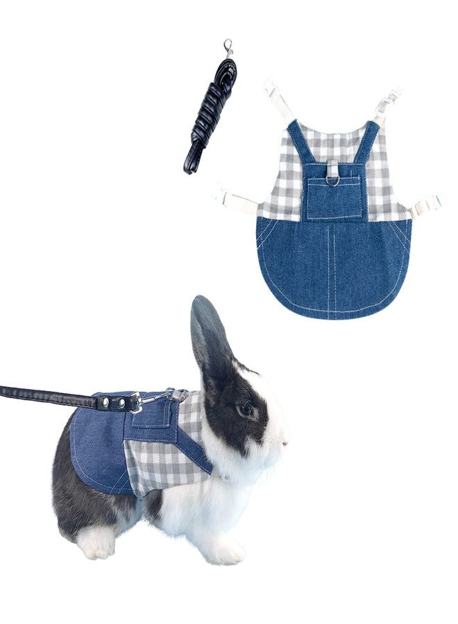 Barn Eleven Rabbit Harness and Leash for Walking Escape Proof - Cute Mesh Breathable Bunny Vest Harness Outdoor Camping Hiking Training - Also Suit for Ferret Kittn Puppy Small Animals (Large) - Image 1