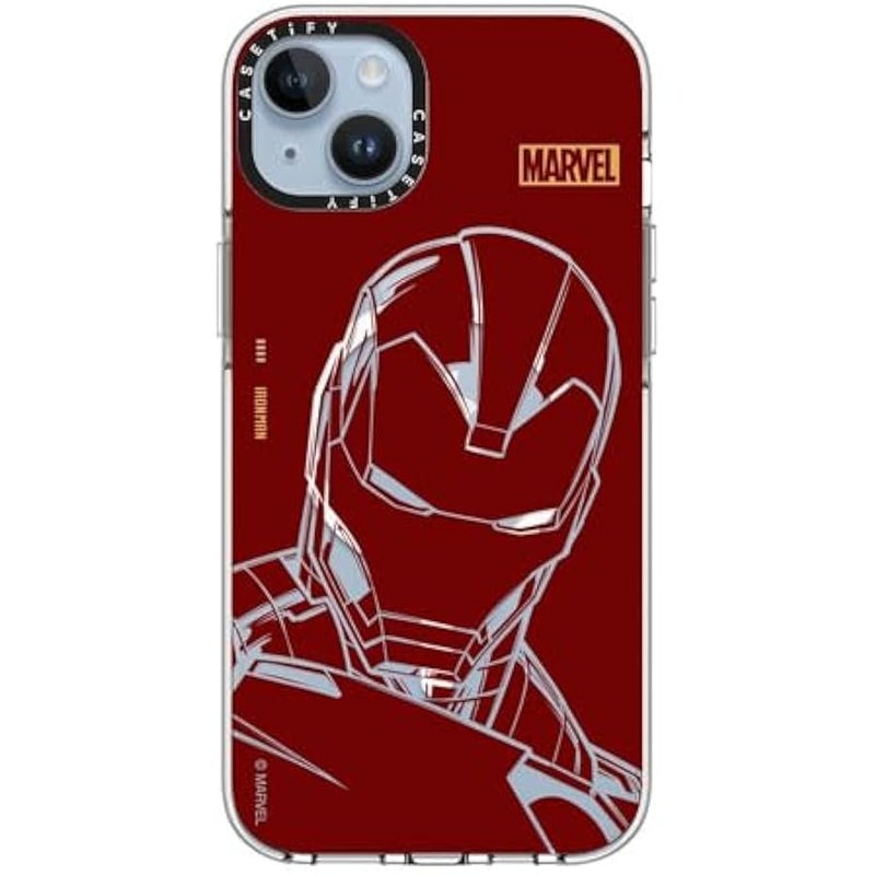 Casetify Clear iPhone 14 Plus Case 【Iron Man Co-Lab/Not Yellowing / 6.6ft Drop Protection/Compatible with Magsafe】 - Iron Man - Red - Clear - Image 4