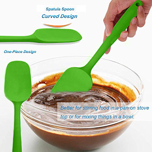 Suntchen 5Pcs Silicone Spatula Set Colorful Mini Spatulas - 480°F Heat Resistant Nonstick Versatile Kitchen Utensil Set for Baking, Mixing, Cooking, Dishwasher Safe - Image 4