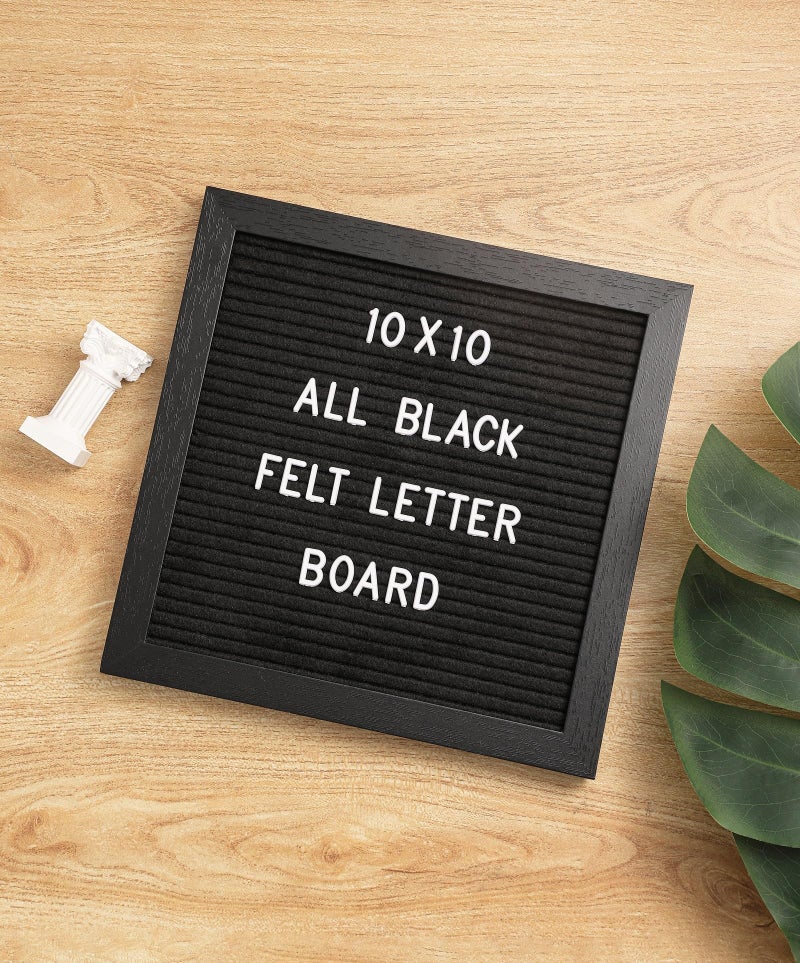 G GAMIT Black Felt Letter Board with 294 Changeable Letters&Numbers, 10â€x10â€ Message Board Letter Sign Board in Black Frame with Stand and Canvas bag for Announcement&Notification - Image 5
