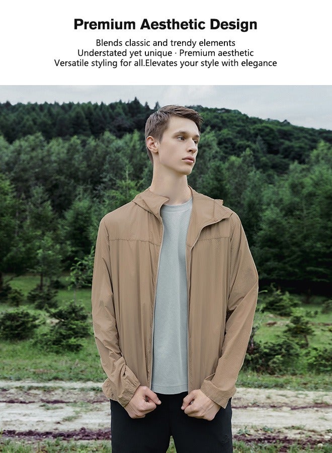 Sunnaltree UPF 50+ UV Sun Protection Clothing for Men&Women, Lightweight Sun Protection Ice Silk Clothing Long Sleeve Hoodie Sun Shirt, Summer Elastic Quick Dry Sun Shirts Full Zipper Fishing Jacket - Image 2