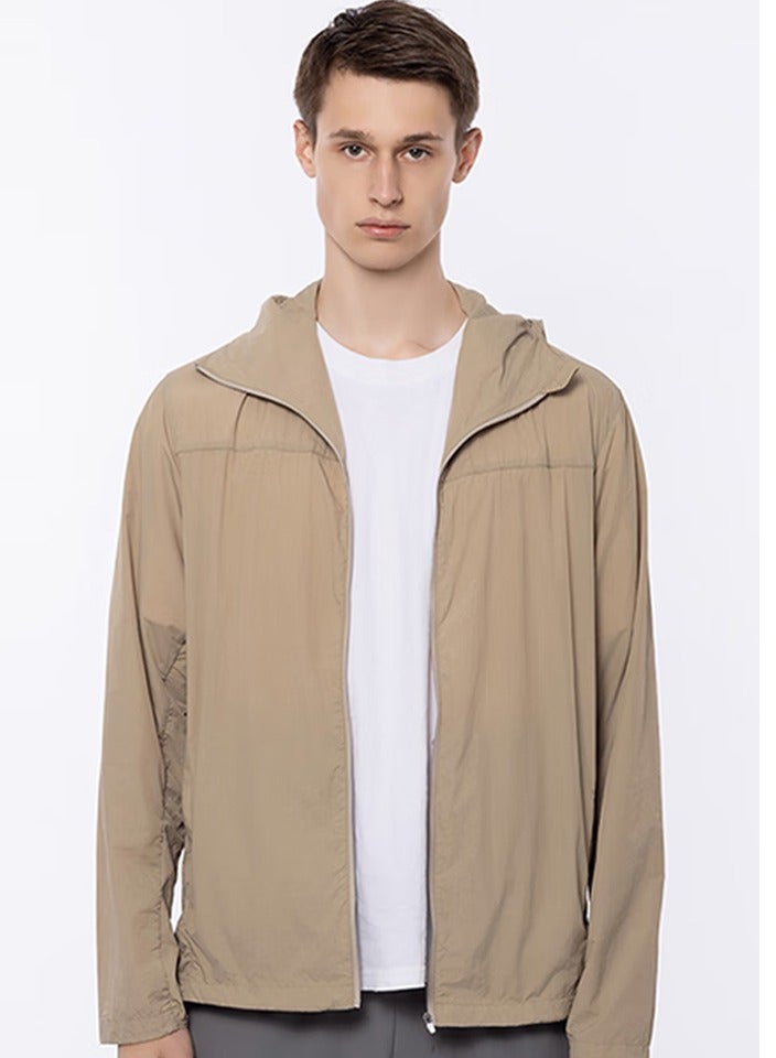 Sunnaltree UPF 50+ UV Sun Protection Clothing for Men&Women, Lightweight Sun Protection Ice Silk Clothing Long Sleeve Hoodie Sun Shirt, Summer Elastic Quick Dry Sun Shirts Full Zipper Fishing Jacket - Image 1