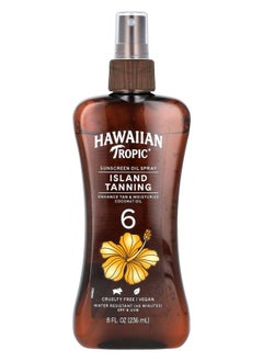 Hawaiian Tropic Island Tanning Sunscreen Oil Spray SPF 6 8 fl oz (236 ml) 
