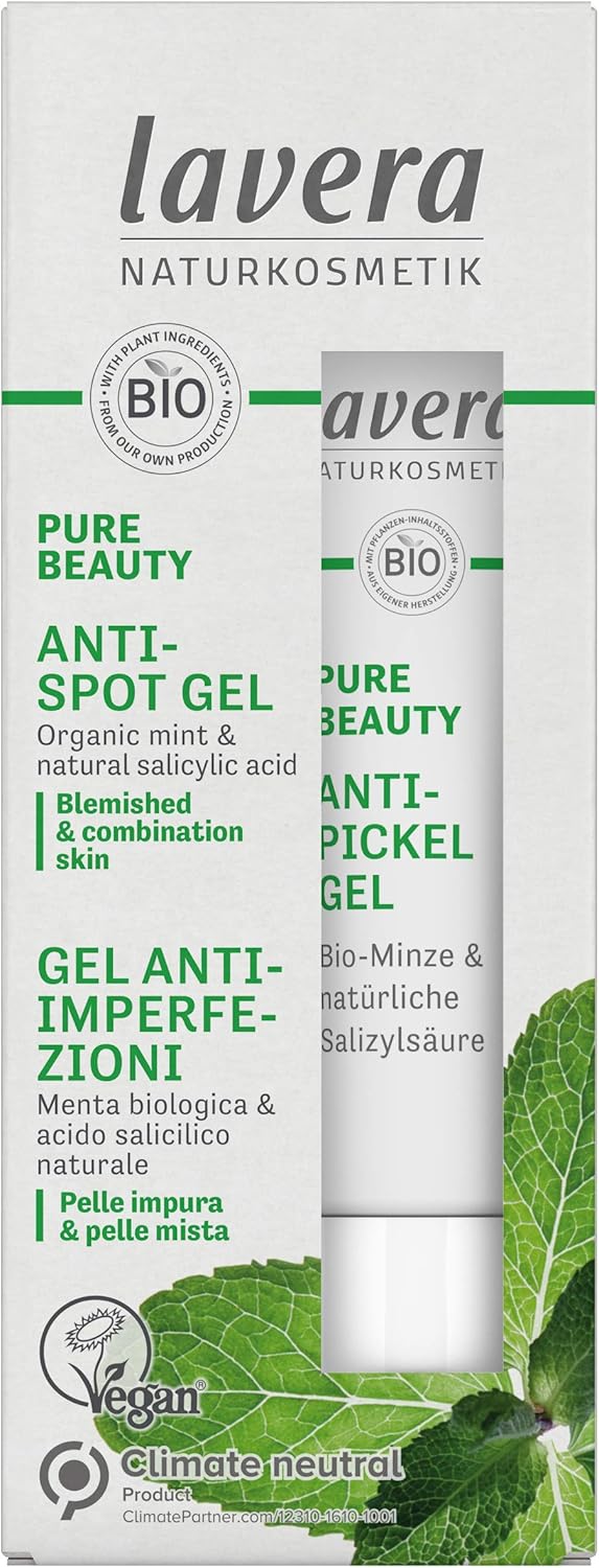 جل لافيرا بيور بيوتي المضاد للبقع بالنعناع العضوي وحمض الساليسيليك الطبيعي 15 مل