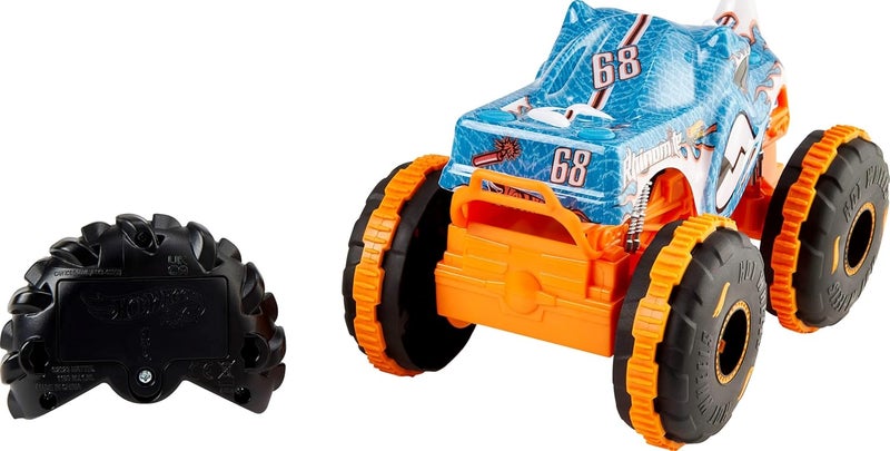 Hot Wheels ​ RC Monster Trucks Rhinomite in 1:24 Scale, Remote-Control Toy Truck, All-Terrain Capabilities with Grip Action Tires, Full-Function RC - Image 3