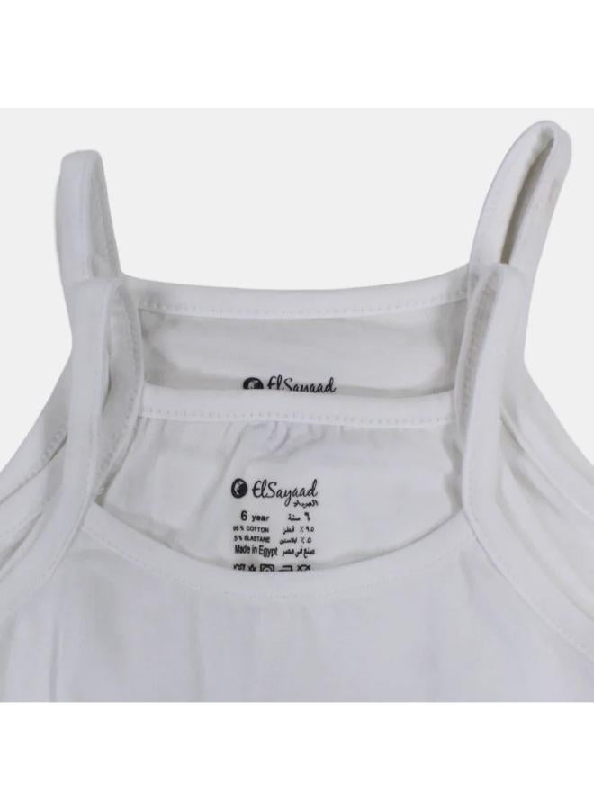 عبوة من قطعتين فانلة داخلية بناتي بدون أكمام - Image 3