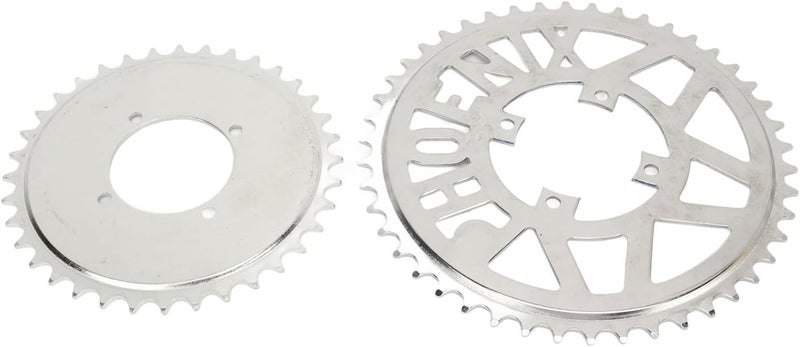 410 Chain Sprocket Set, Metal Steel 410 Flower Disc Sprocket, Durable 410 Rear Sprocket for DIY Scooters Beach Bikes Motorcycle, Smooth Operation with Easy Installation, Perfect Fi - Image 1