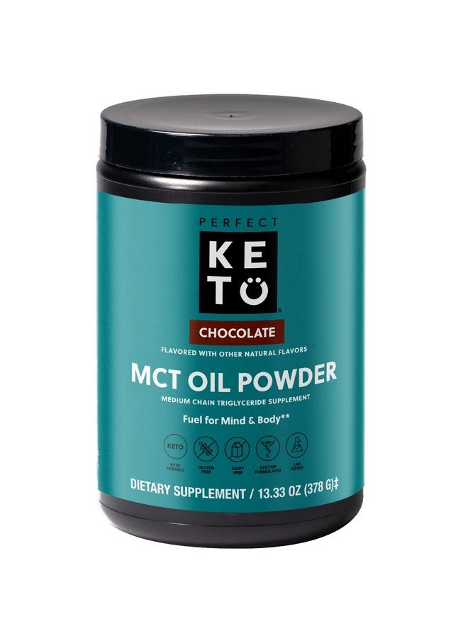 Perfect Keto Mct Oil C8 Powder Coconut Medium Chain Triglycerides For Pure Clean Energy Ketogenic Non Dairy Coffee Creamer Bulk Supplement Helps Boost Ketones Chocolate  - Image 2