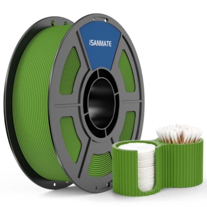 Matte Finish PLA 3D Printer Filament 1.75mm 1kg Spool – High Precision ±0.02mm Olive Green for Bambu Lab AMS Compatible Printers - Image 1