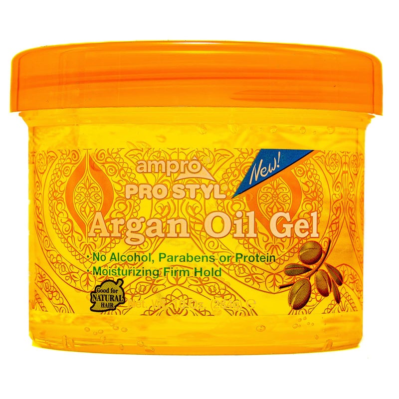 AmPro Pro Styl Argan Oil Styling Gel - Moisturizes and Conditions Your Strands - Non-Flaking, Alcohol Free, Vegan Formula - Creates Flexible, Touchable Hold for All Hair Textures - 10 oz - Image 1