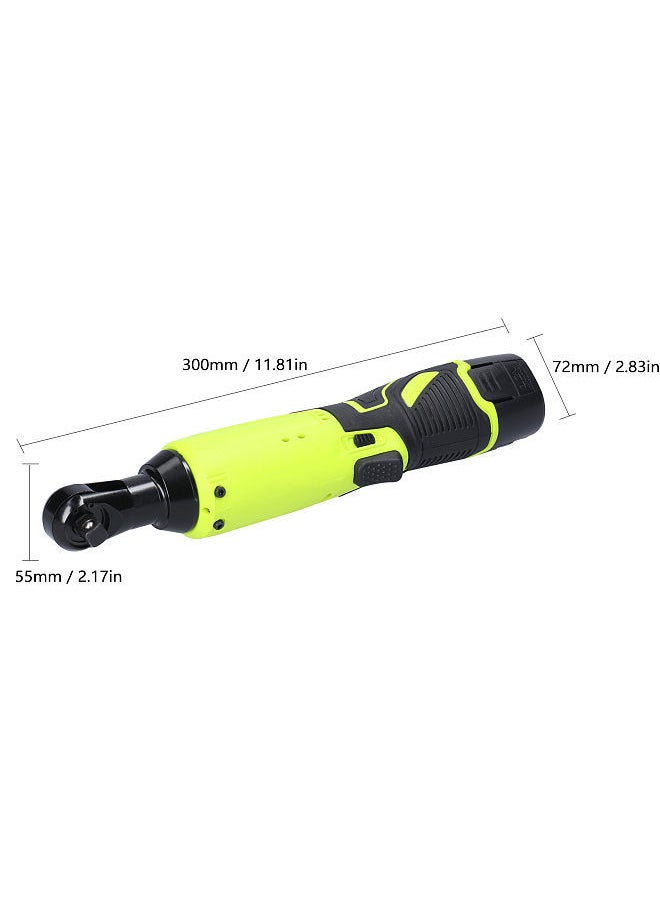 Generic - Multifunctional 12.0V Cordless Rechargeable Electric Wrench 3/8 Inch 90° Right Angle Ratchet Wrenches Handheld Driver Power Tool - Image 1