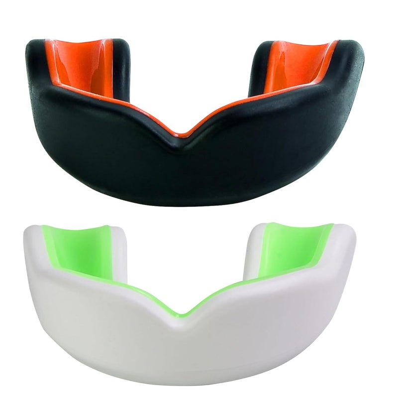 DRANGE 2 MouthGuards,Dual Layer Mouthguards.(Approved) Gumshield Teeth protection Boxing kickboxing MMA Taekwondo Football Hockey Karate Muaythai (Pack of 2) color May Vary - Image 1