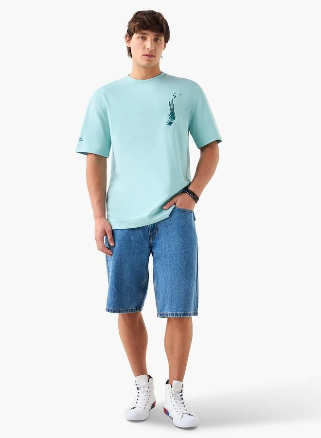 لي كوبر تي شيرت لي كوبر برقبة دائرية مطرز