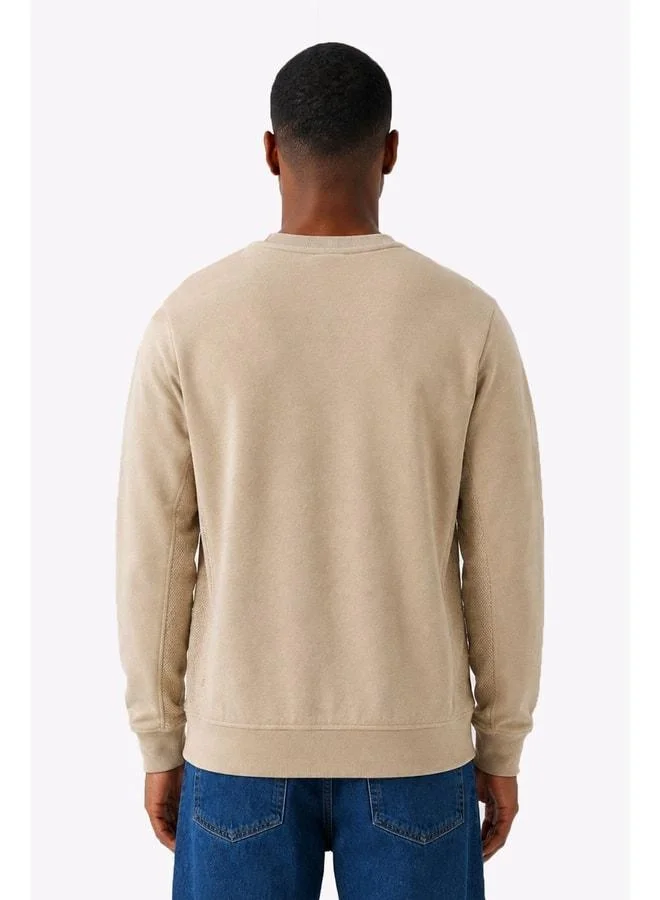 Bad Bear Tune Crewneck Man Beige Sweatshirt 26.02.12.008-c17.