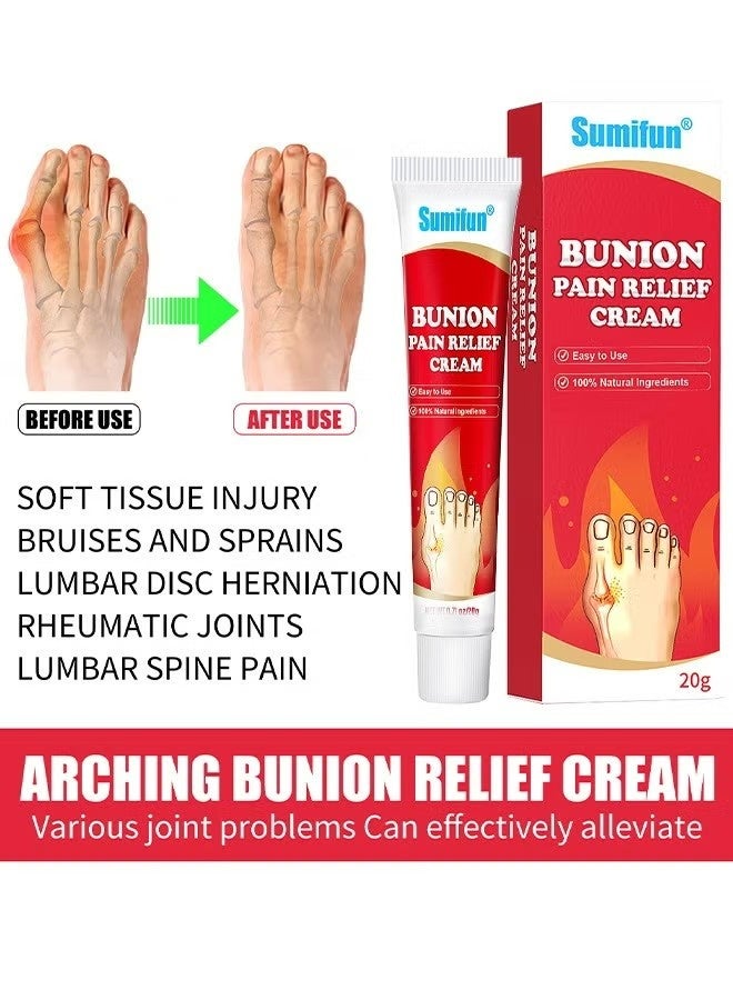 Sumifun Healing Ointment for Gout 20g，Toe Joint Valgus Corrector Cream, Healing Ointment For Gout Topical Arthritis Pain Relief For Joint Toe Relief Stiffness Gout Cream, Bunion Cream For Bunion And Toe Swelling - Image 5
