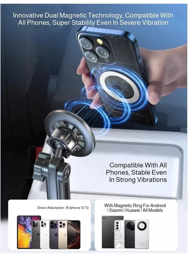 YelaJoy Magnetic Car Phone Holder – Strong Magnetic Mobile Holder for Vent, Universal Drink Holder Compatible with Vertical & Horizontal 360° Rotation, for iPhone Galaxy & All Phones Under 7 Inches - Image 4