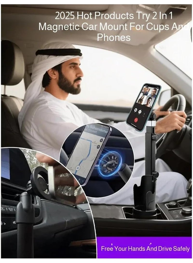 YelaJoy Magnetic Car Phone Holder – Strong Magnetic Mobile Holder for Vent, Universal Drink Holder Compatible with Vertical & Horizontal 360° Rotation, for iPhone Galaxy & All Phones Under 7 Inches - Image 2