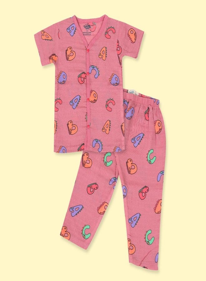 A toddler thing 100% Organic Half Sleeve Sleepsuits | Pajama Sets for Boys and Girls | Kids Nightwear | ABC Crew | Pack of 3 | 9-12 Months - Image 5