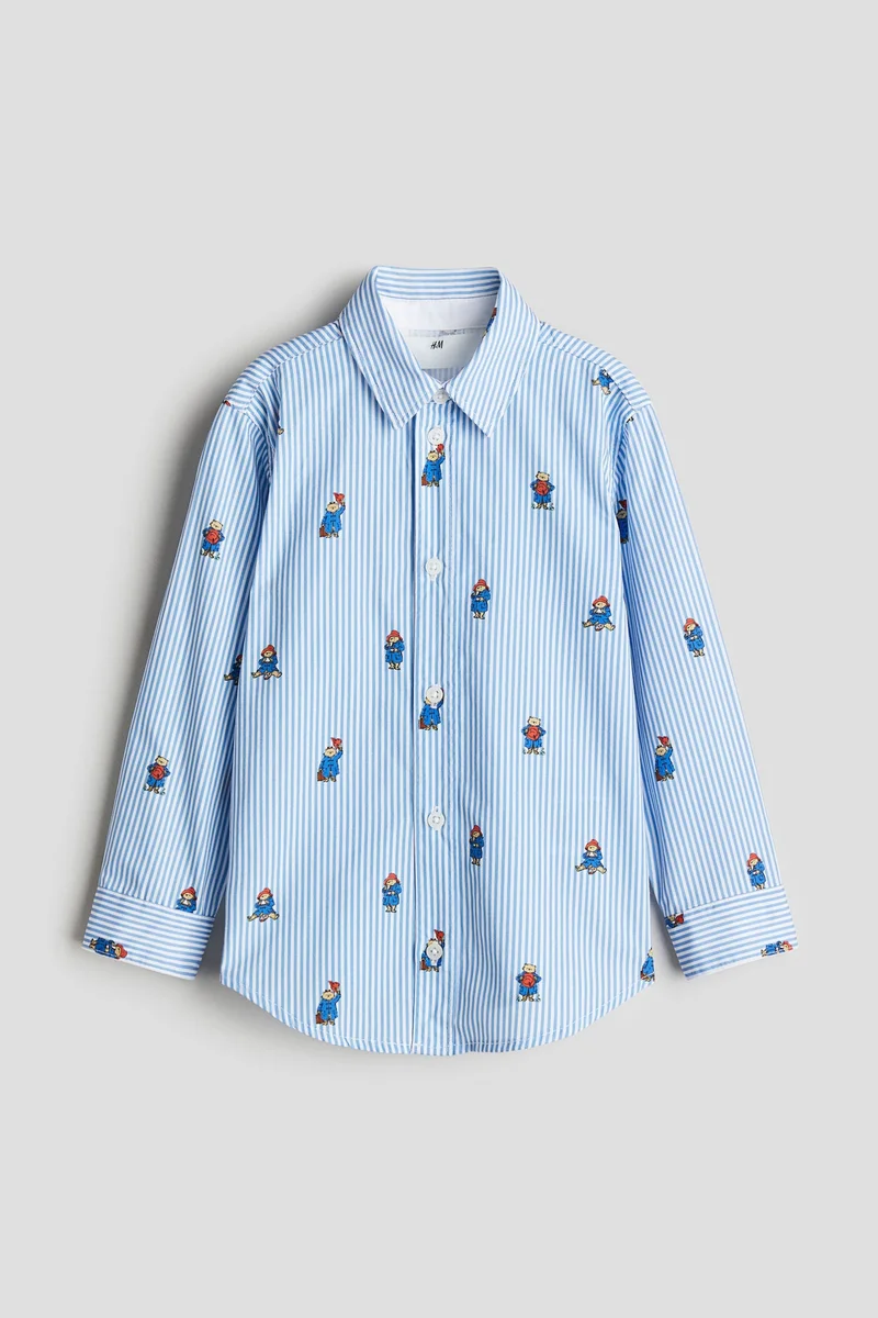 H&M Motif-detail cotton shirt