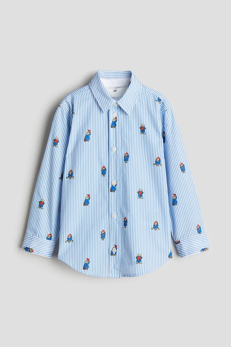 H&M Motif-detail cotton shirt